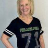Customized Rhinestone Football Tee