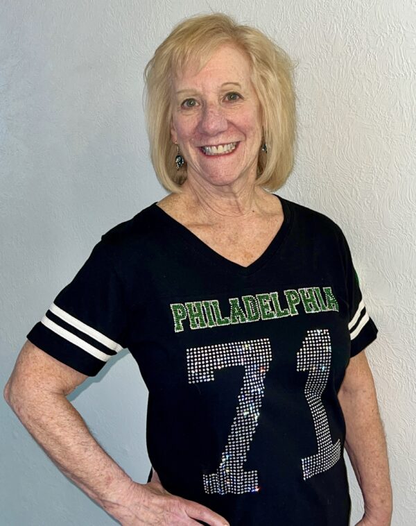 Customized Rhinestone Football Tee