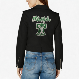 Moto Jacket with Sequins Logo